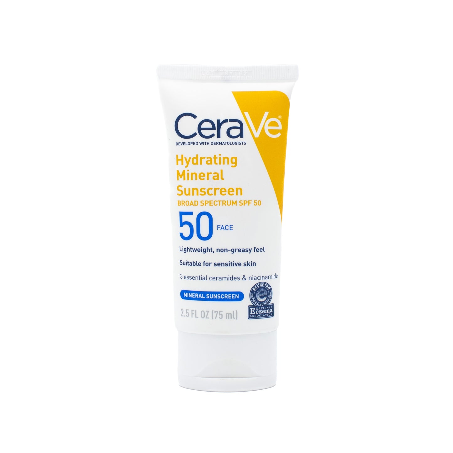 CeraVe Hydrating Mineral Sunscreen SPF50 Face 2.5oz - Small Amount Missing