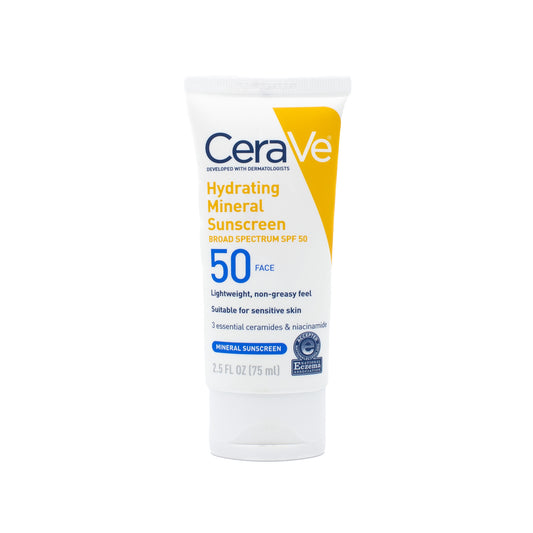 CeraVe Hydrating Mineral Sunscreen SPF50 Face 2.5oz - Small Amount Missing