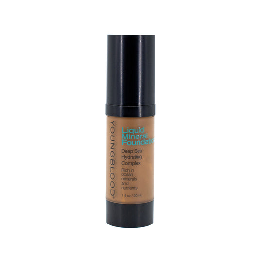 YOUNGBLOOD Liquid Mineral Foundation COCOA 1oz - Imperfect Box