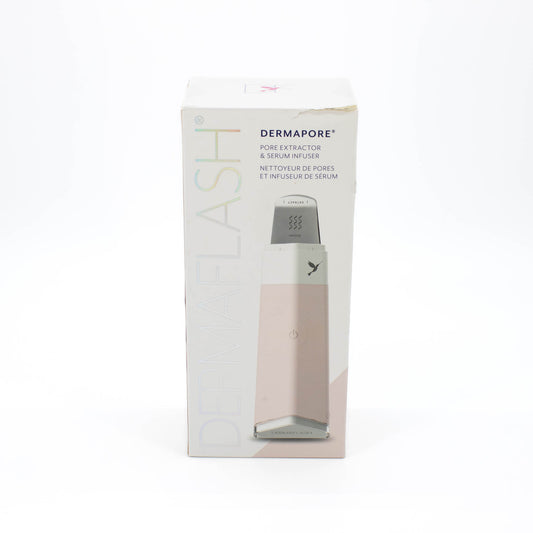 DERMAFLASH DermaPore Ultrasonic Pore Extractor & Serum Infuser BLUSH - Imperfect Box