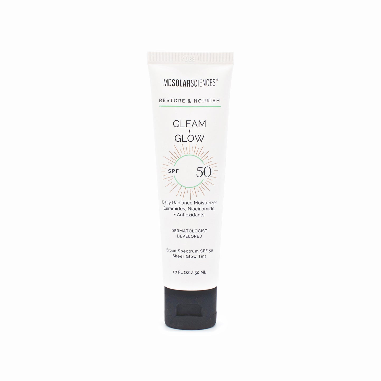 MDSOLARSCIENCES Gleam + Glow SPF50 1.7oz - Small Amount Missing