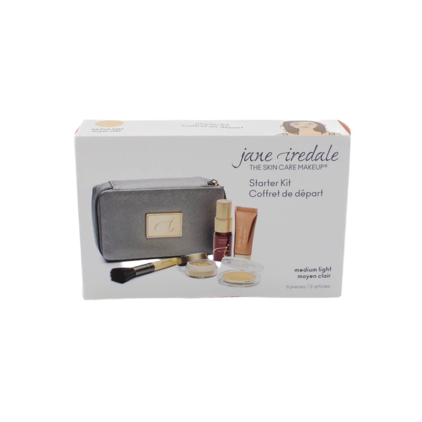 jane iredale Starter Kit 6 piece MEDIUM LIGHT - Imperfect Box