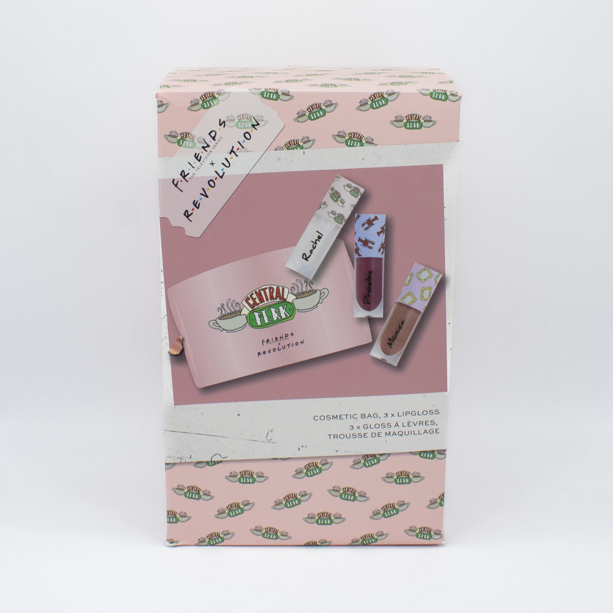 REVOLUTION X Friends Cosmetic Bag & 3 X Lipgloss Bundle - Imperfect Box