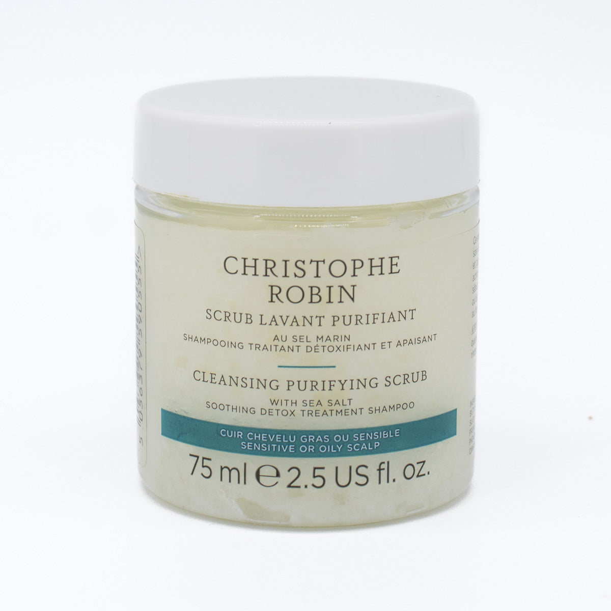 CHRISTOPHE ROBIN Cleansing Purifying Scrub with Sea Salt 2.5oz - New