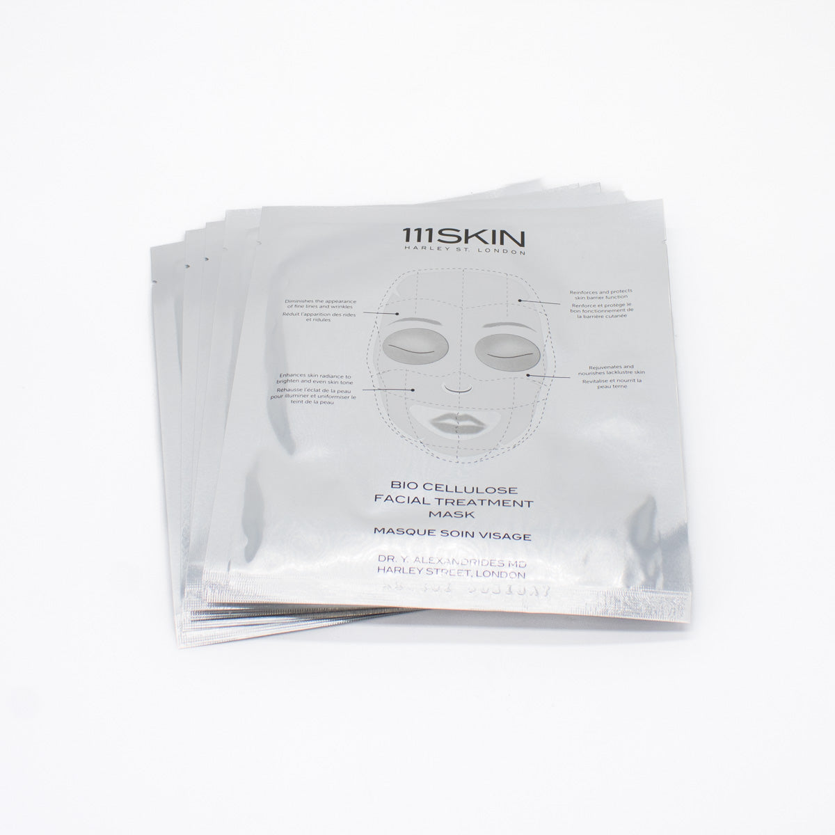 111SKIN  Bio Cellulose Facial Treatment Mask 5 x 0.78oz - Imperfect Box